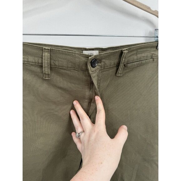 J Crew Slim Wide Leg Pants 29 Garment Washed Army Green Fairy Gremlin Goblin - Picture 9 of 12